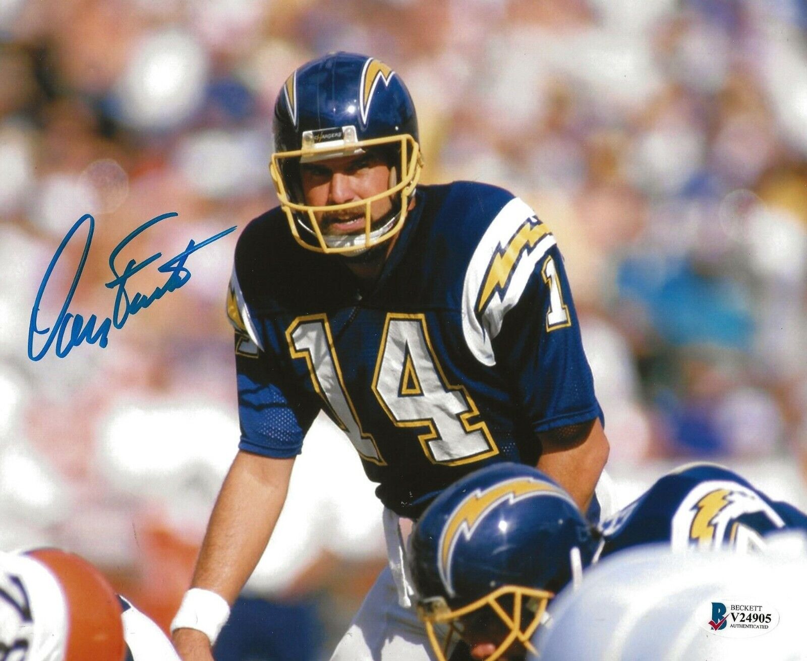 Dan Fouts signed San Diego Chargers 8x10 Photo Poster painting autographed HOF 2 BAS Beckett