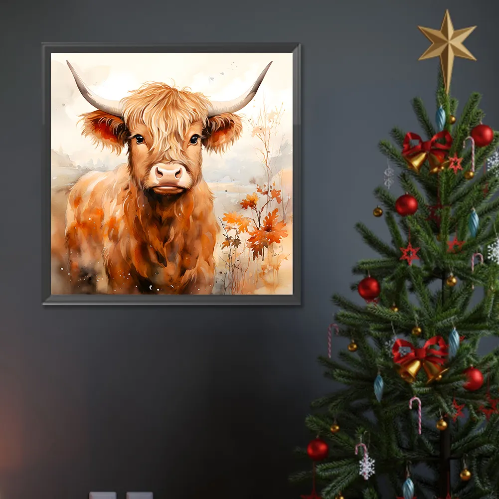 Diamond Painting - Full Round Drill - Highland Yak(Canvas|30*30cm)