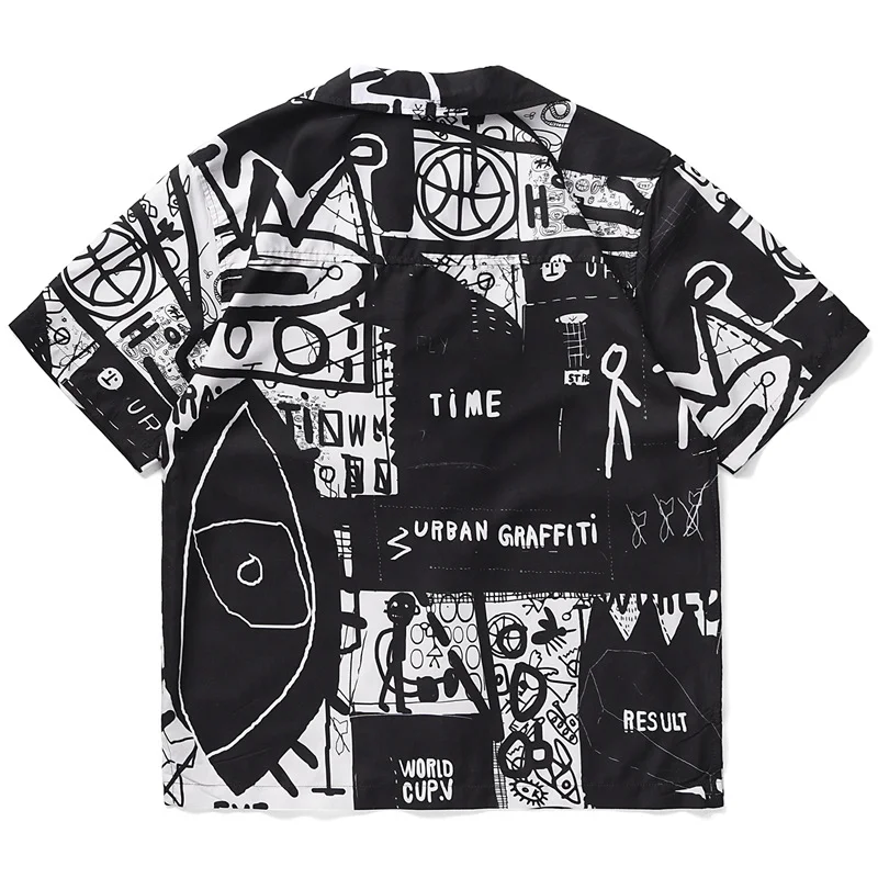 Short sleeve digital print shirt