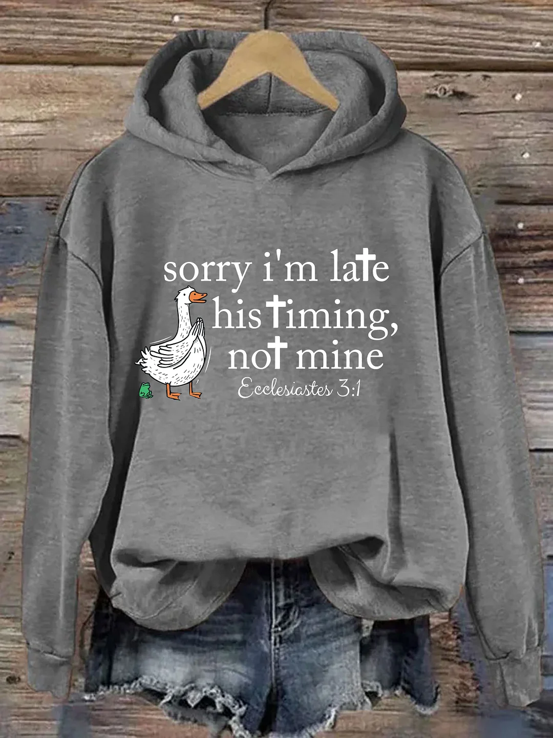 Sorry I'm Late Goose Hoodie