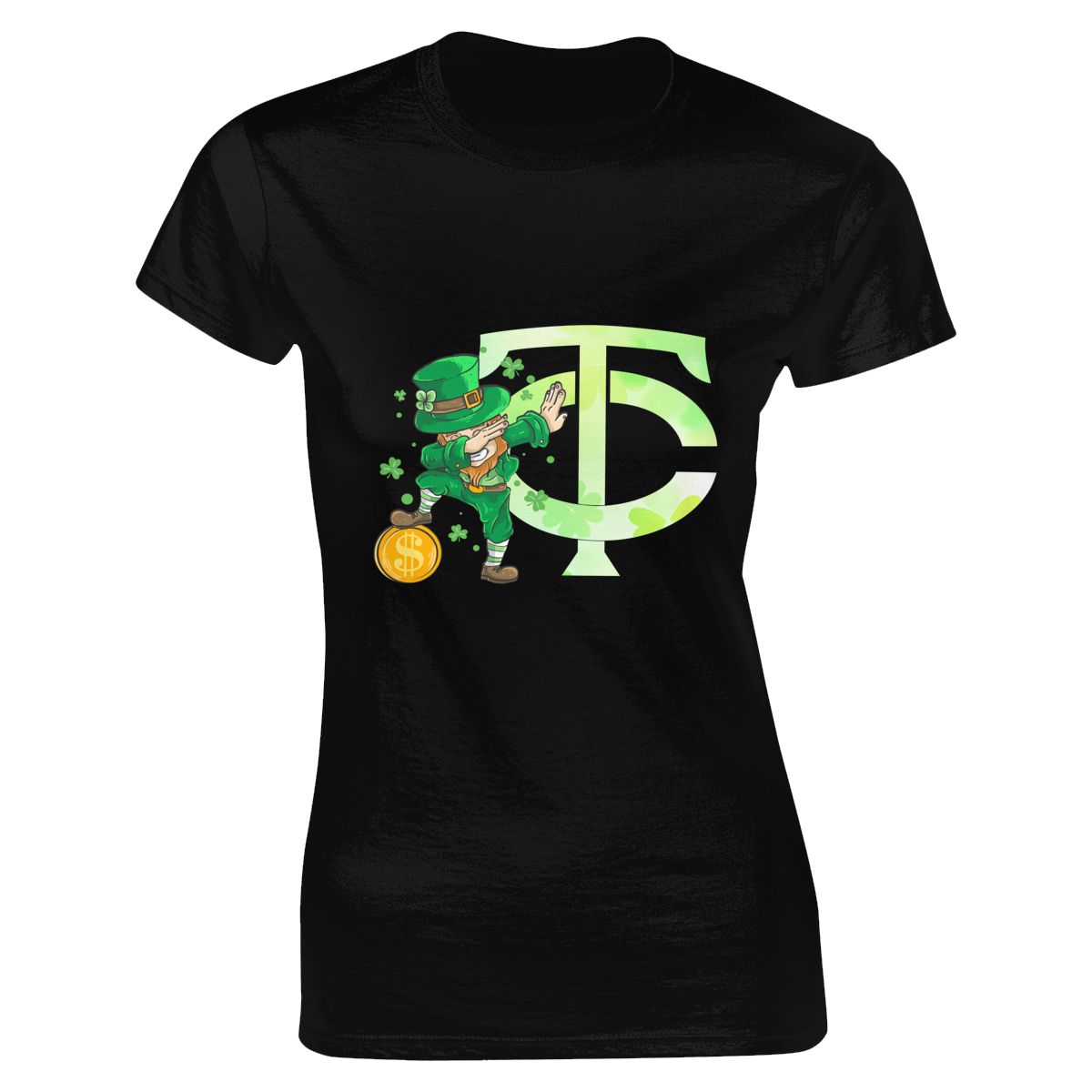 Minnesota Twins St Patrick's Day Dabbing Leprechaun Women's Classic-Fit T-Shirt