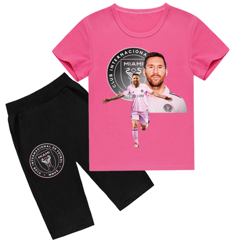 Mayoulove Messi Kids' Shorts Set - Unisex Sport Outfit for Boys & Girls, Stylish & Comfortable Soccer Apparel-Mayoulove