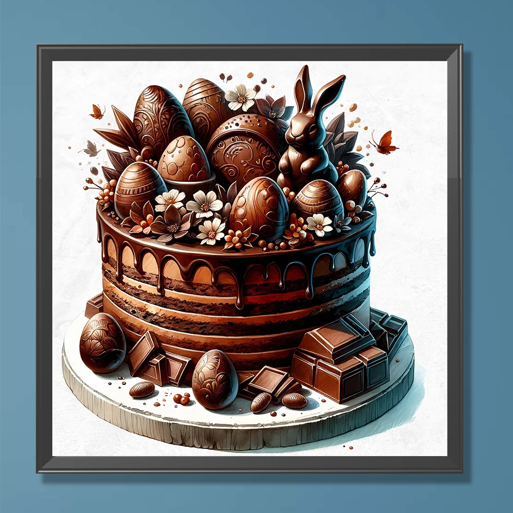 Full Round Diamond Painting 30*30cm - Easter Chocolate Cake