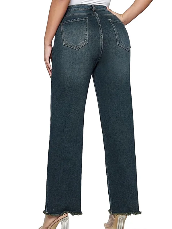 Woherb Vintage Women Wide Leg Pants Loose And Slim Cat Beard Monkey Jeans-Outfit Ideas