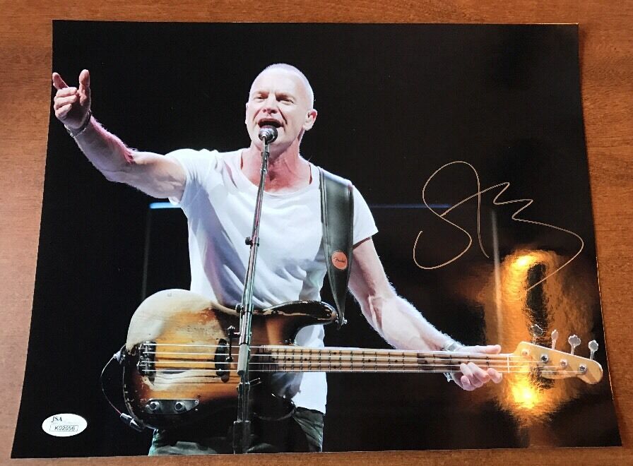 STING SIGNED 11X14 Photo Poster painting JSA AUTH AUTOGRAPHED JSA COA