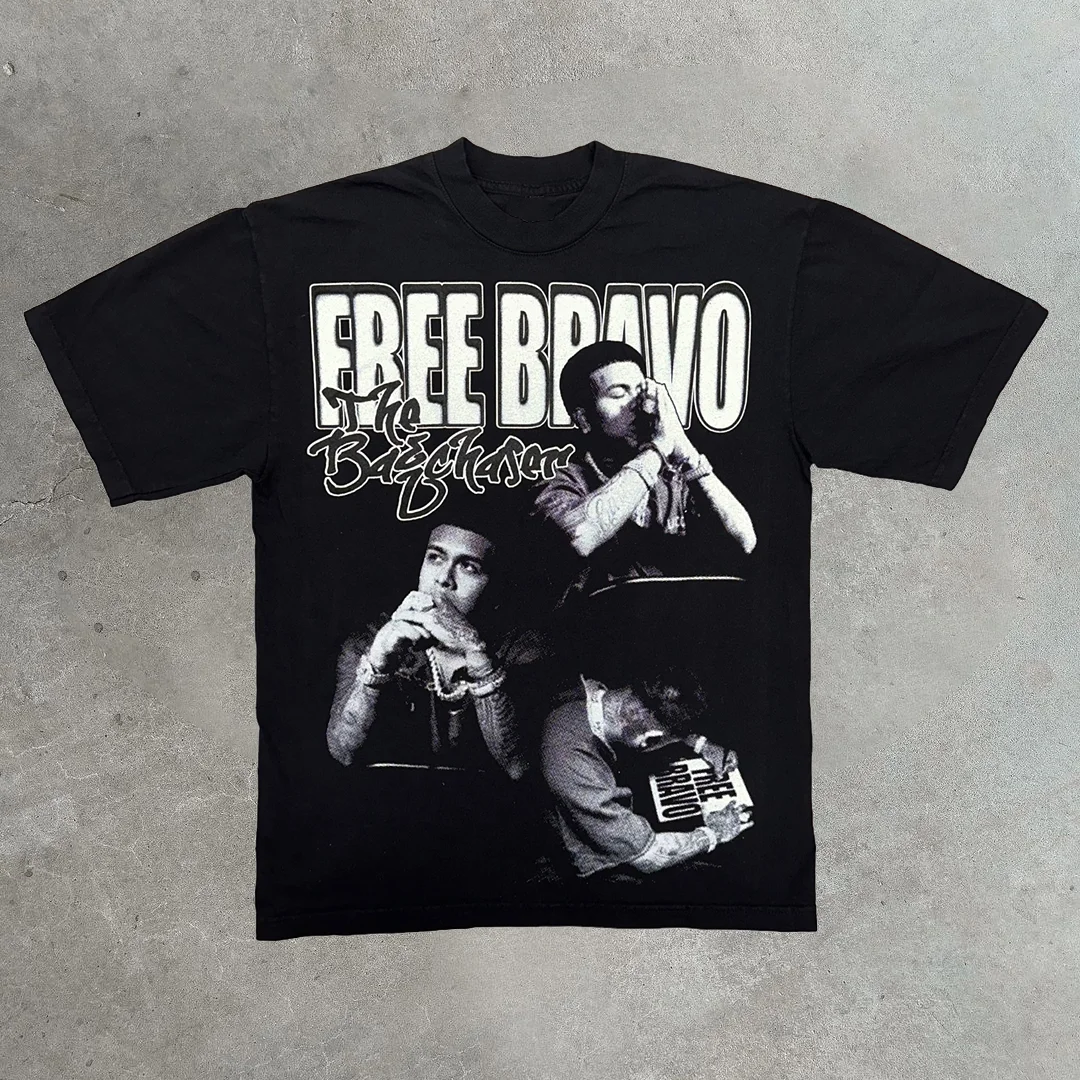 Free Bravo Casual Street Cotton T-Shirt