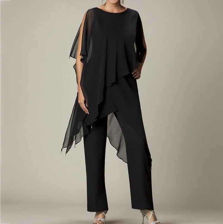 Loose elegant and irregular two-piece set