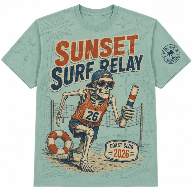 Surf Sunset Surf Relay Cotton T-Shirt