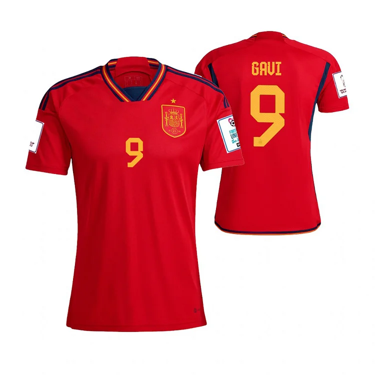 Spanien Gavi 9 Home Trikot WM 2022