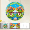 Frog DIY Diamond Painting Hanging Pendants Acrylic Crafts Kit for Home Wall Decor