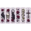 14CT 2 Strands Cross Stitching Bookmark Kit for Teachers Bookworms Women Readers 6PCS Single-Sided Stamped Embroidery Page Marker Set Handmade Thread Embroidery Craft 30 x 50cm tapestrymarket