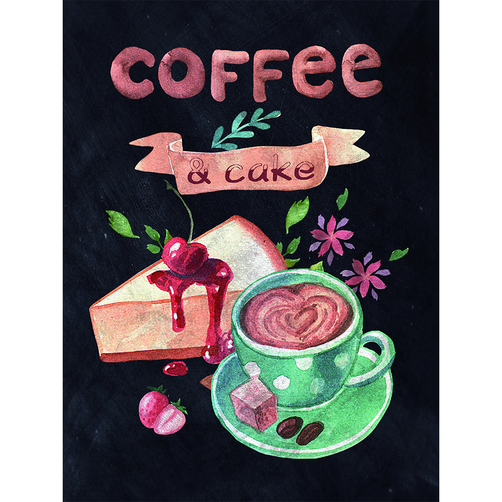 

Coffee Cake-Round Drill Diamond Painting-30*40CM, 501 Original