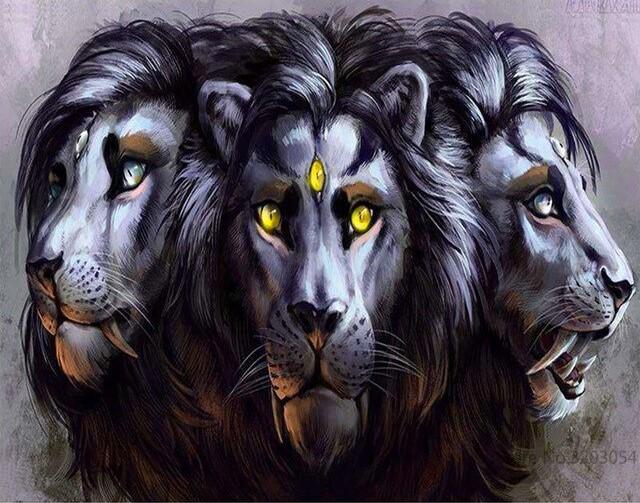 

Three Headed Lion – Paint By Numbers - 40*50CM, 501 Original