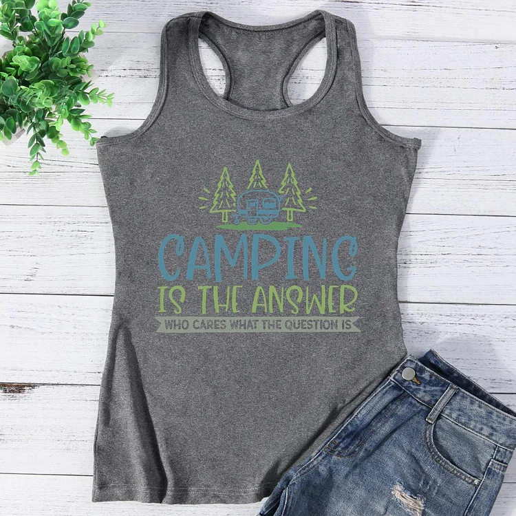 Camping is the answer Vest Top-Annaletters