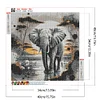 Elefant - Rundbohrer Diamant Malerei - 40 * 40cm