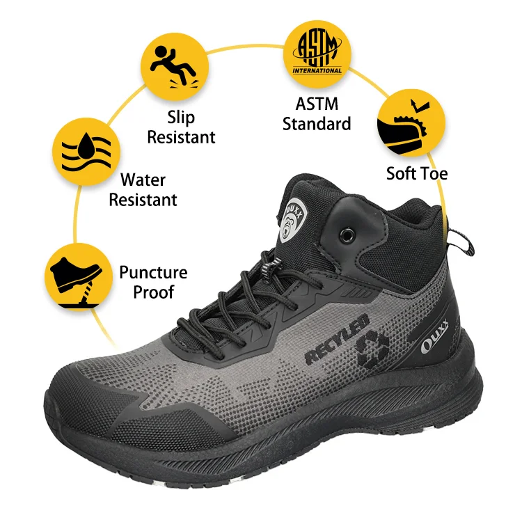 Men s Waterproof Aluminium Alloy Toe Non Slip Safety Work Shoes 8.5