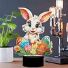 Easter Bunny Eggs DIY Diamonds Painting Table Lamp Diamond Art Light Ornament Kit