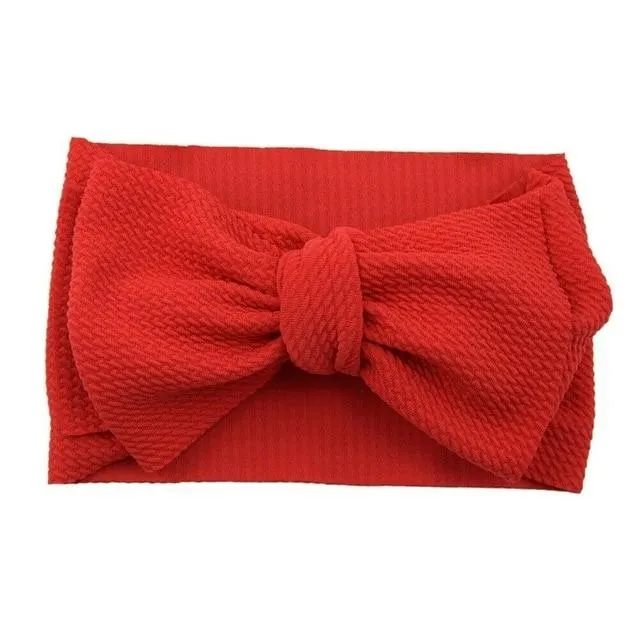 2019 Baby Accessories  Toddler Girls Boys Kids Baby Solid Bow Hairband Headband Stretch Turban Knot Head Wrap Kids Props Gifts