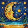 Moon-11CT Stamped Cross Stitch 50*50cm/19.69*19.69in tapestrymarket