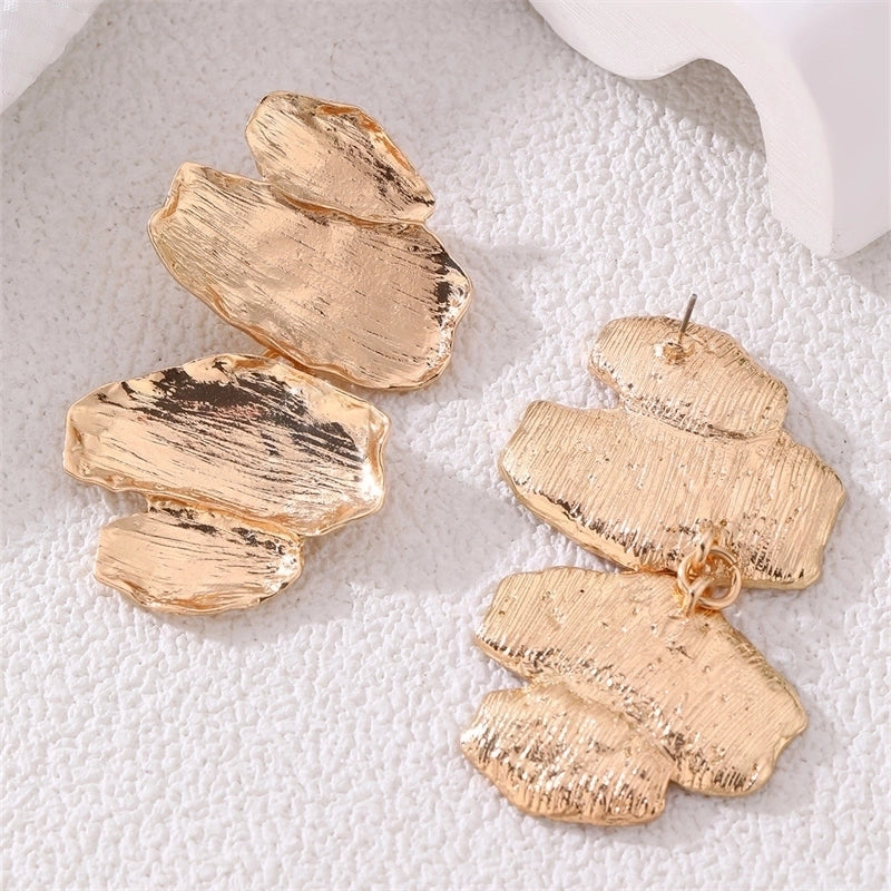 1 Pair Y2K Sweet Minimalist Geometric Flower Inlay Alloy Pearl Ear Studs