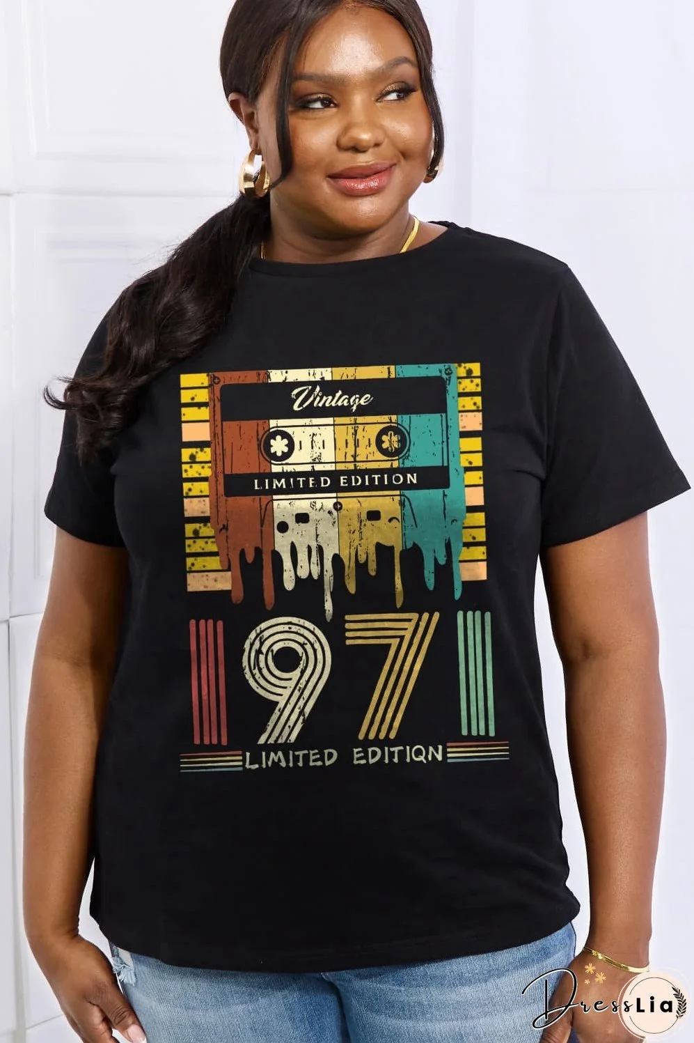 Simply Love Full Size VINTAGE LIMITED EDITION 1971 Graphic Cotton Tee