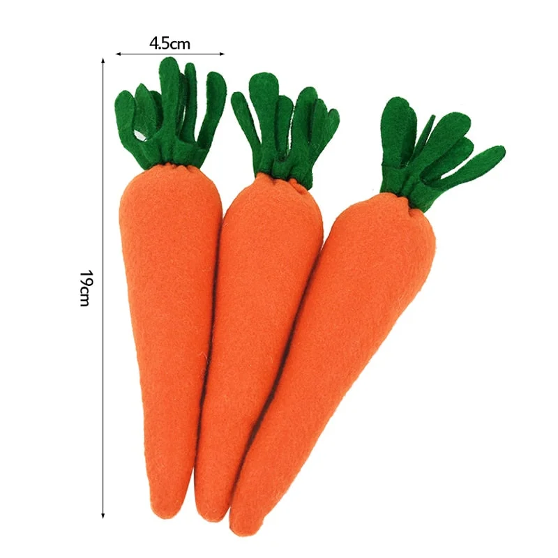 3/1pcs Nov Woven Easter Carrots Ornaments for Easter Home Decor DIY Easter Party Decorations Kids DIY Crafts Gifts Supplies