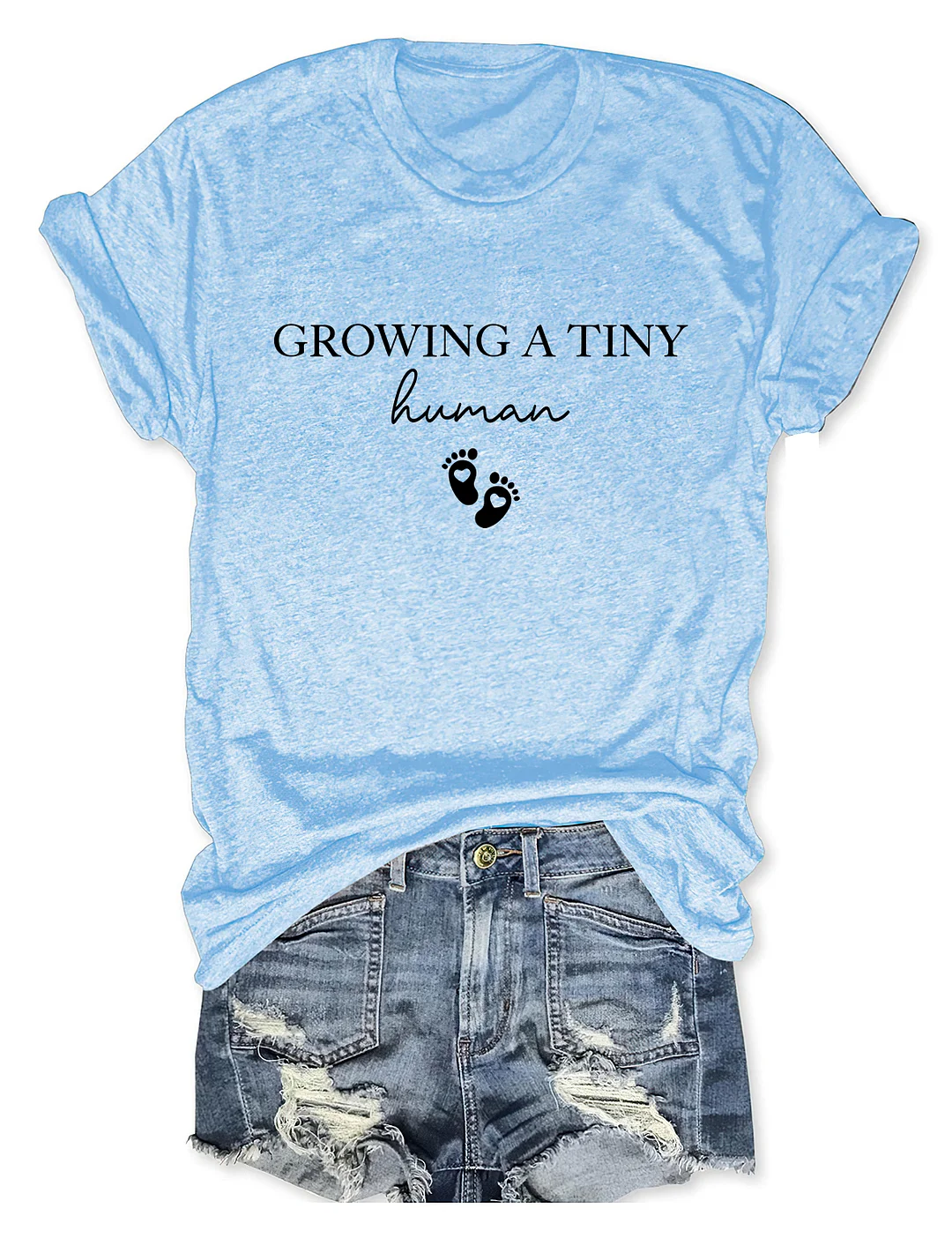 Growing a Tiny Human Pregnancy Announcement T-shirt