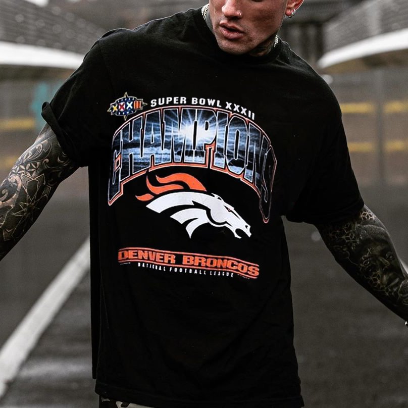 Street Baseball Team Printed Short-sleeved T-shirt
