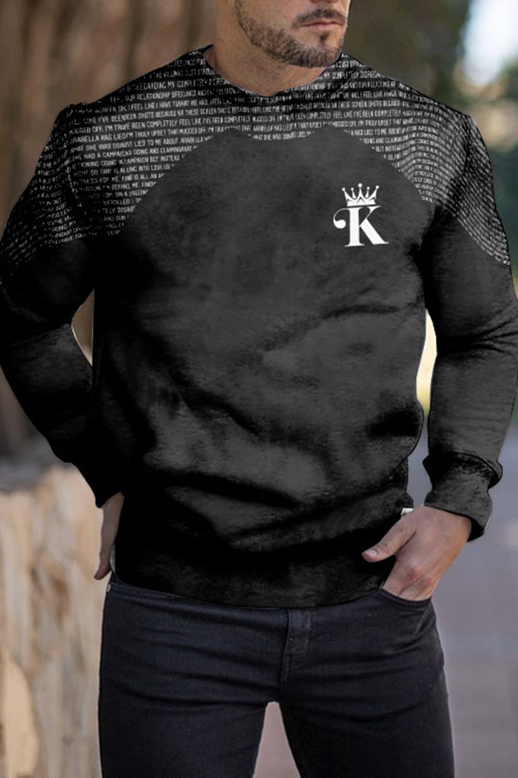 Tiboyz Crewneck Pullover Colorblock Casual Sweatshirt