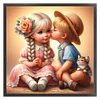 Boy Kissing Girl-11CT Stamped Cross Stitch 40*40cm