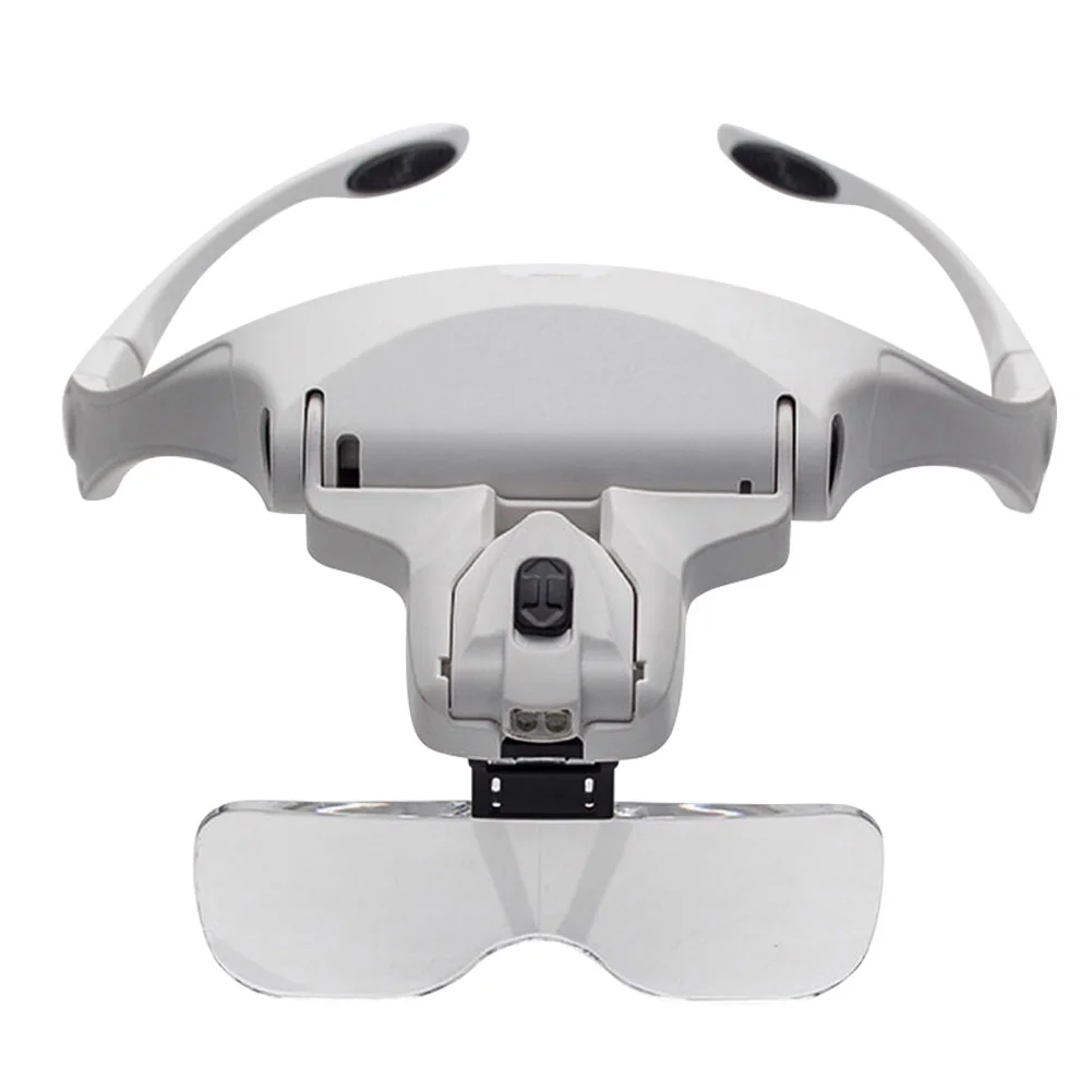 Magnifying Glasses Loupe Headband Magnifier with LED Light Jeweler Tools