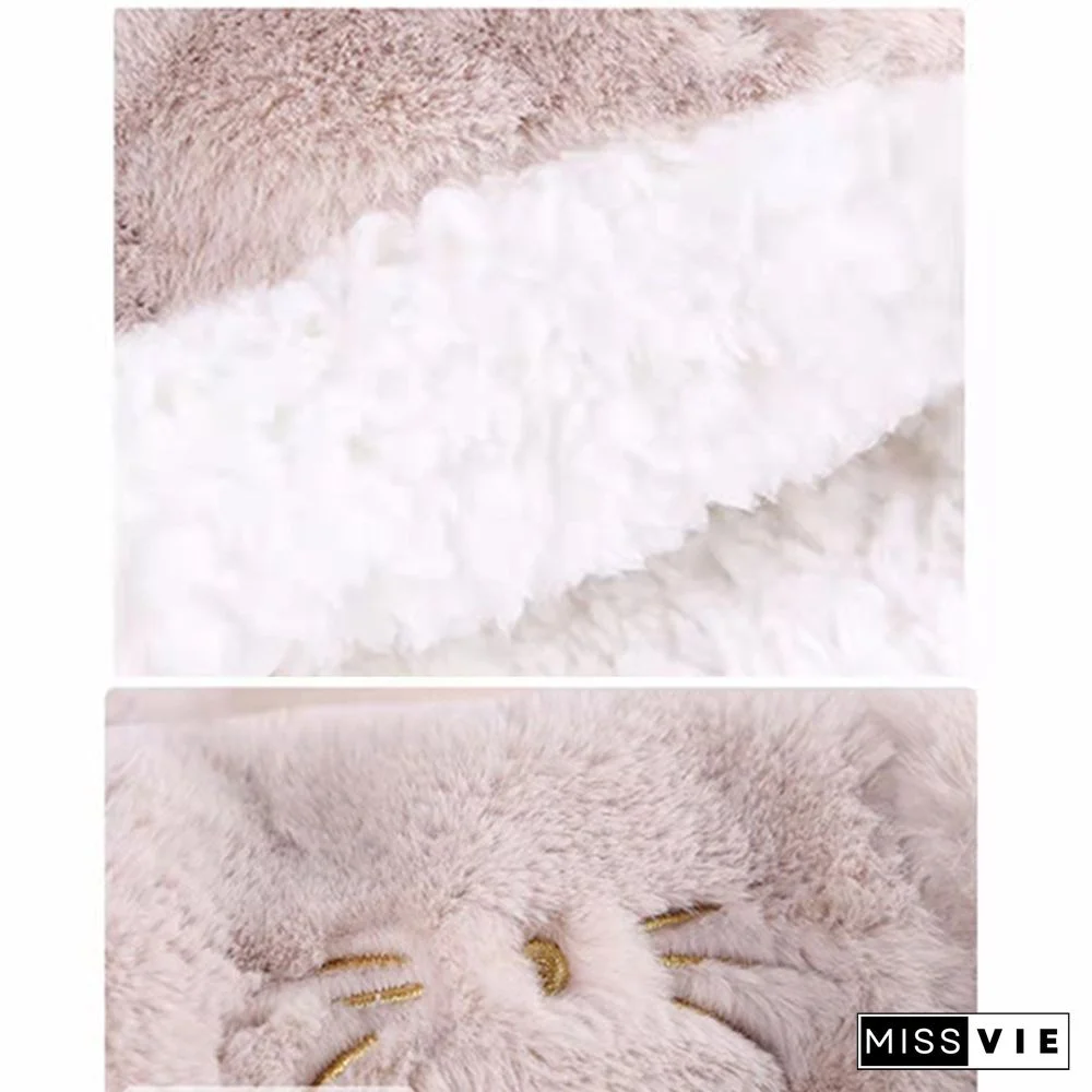 Long Rabbit Ears Hat Scarf Gloves Warmer