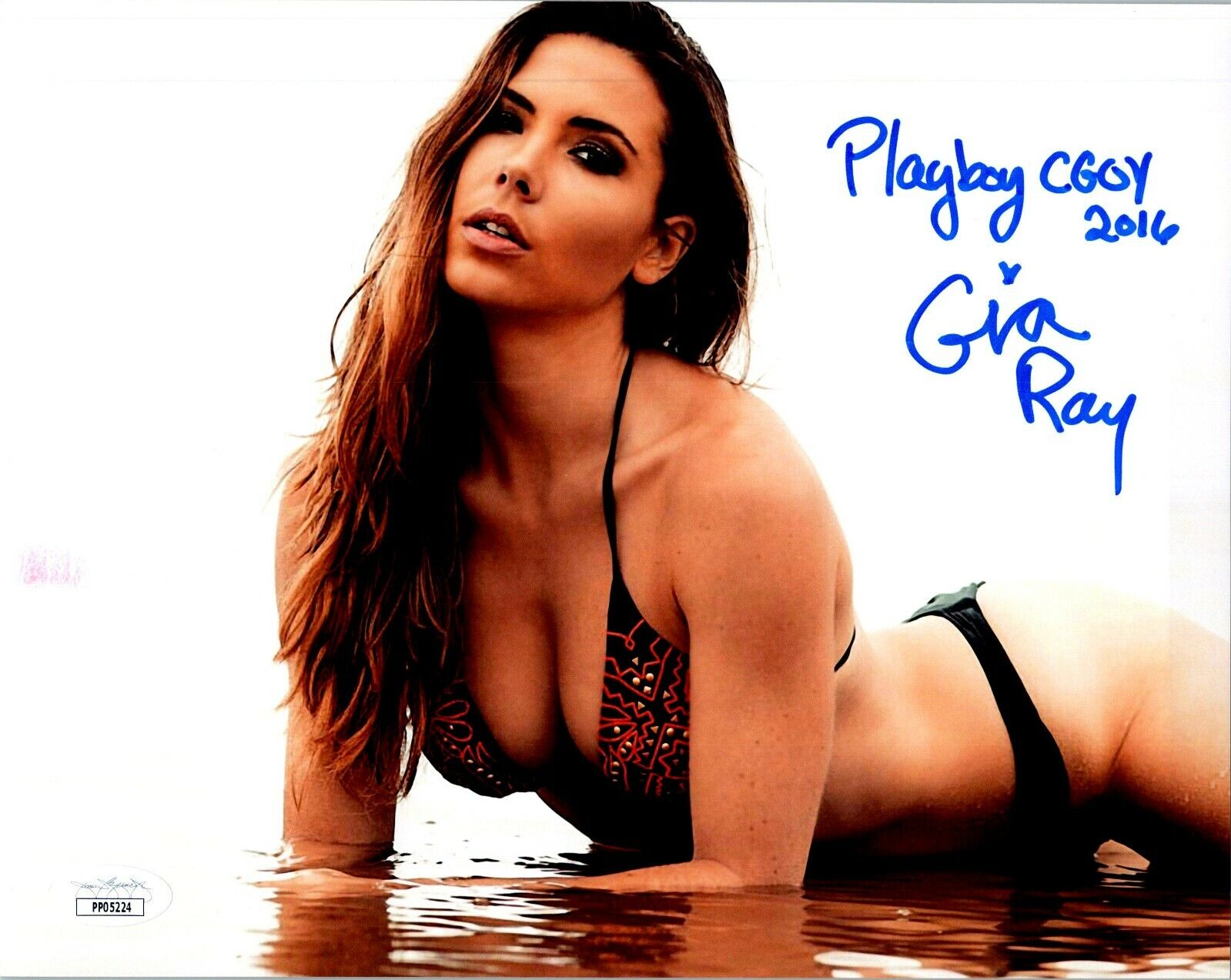 GIA RAY Authentic Hand-Signed SEXY Playboy CGOY 2016