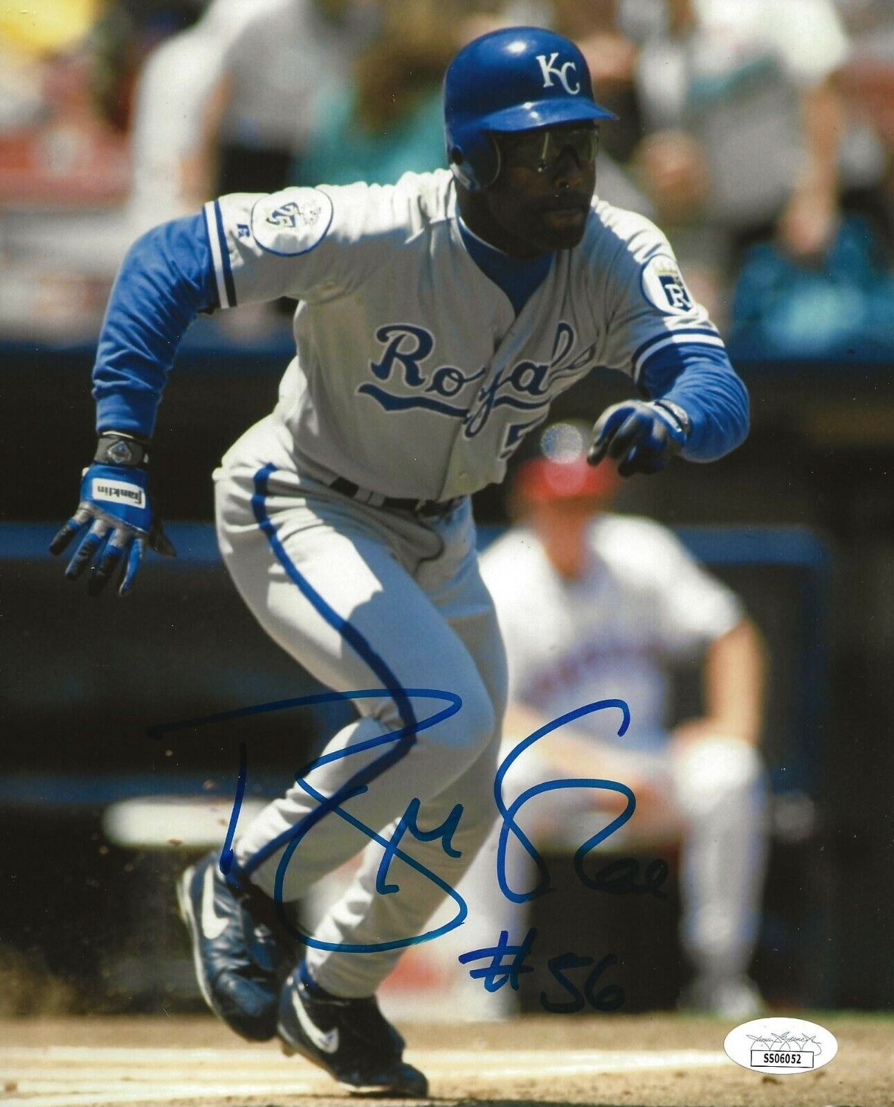 Brian McRae signed Kansas City Royals 8x10 Photo Poster painting autographed JSA