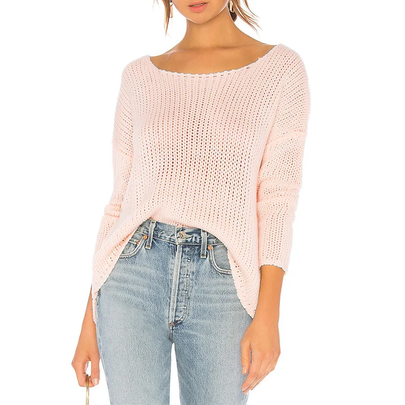 Mongw Mongw And Summer New Knit Sweater A Word Collar Hollow Out Loose Knit Jacket Sun Protection Suit Sweater Women's Type Jumper