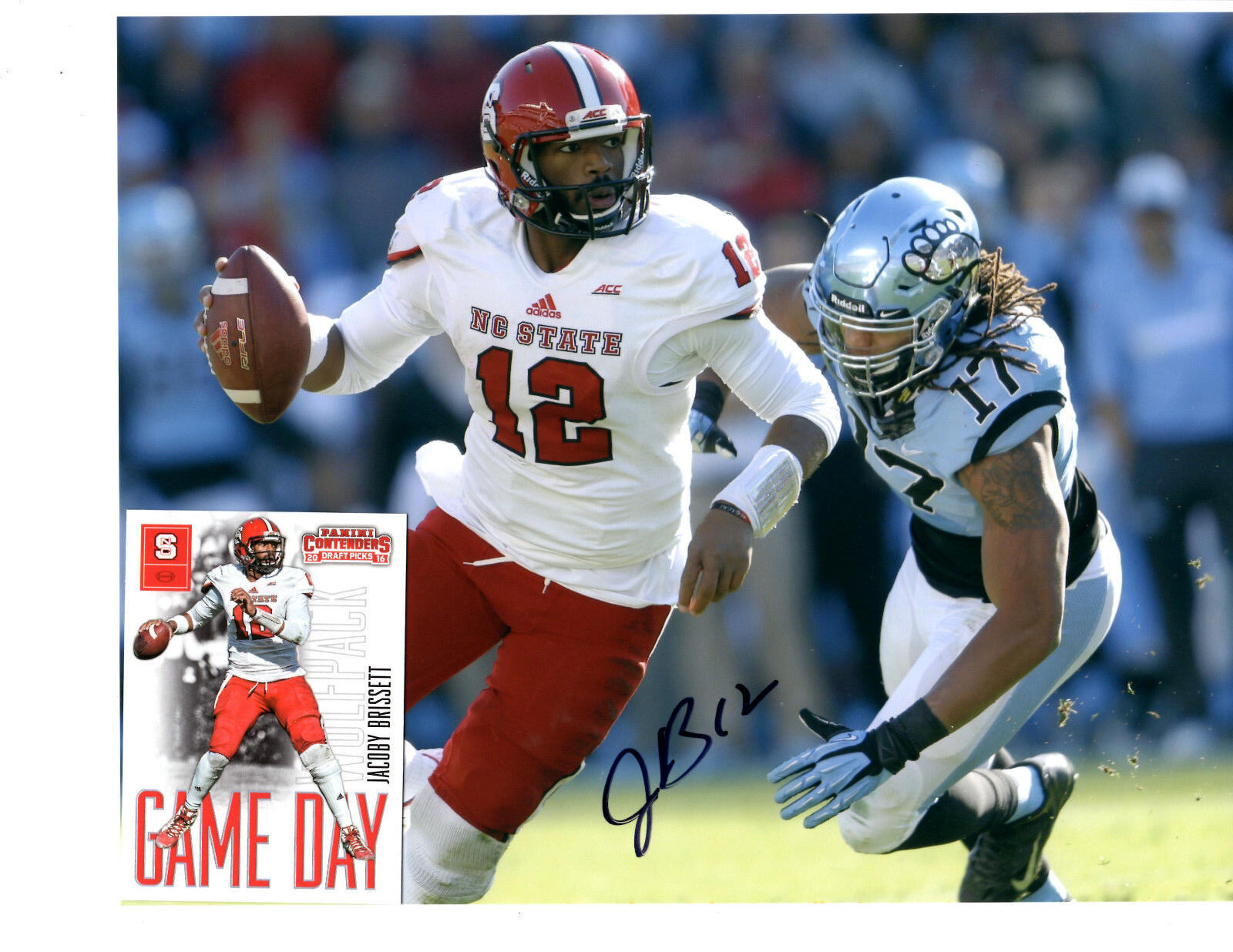 Jacoby Brissett signed autographed 8x10 football Photo Poster painting & card NS State Wolfpack