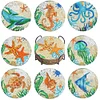 8pcs DIY Anti Slip Sea living Coasters Stackable Creative for Tabletop Protection