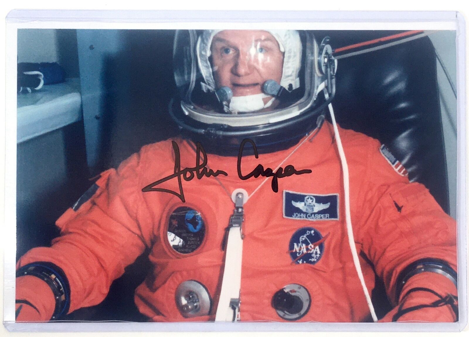 John Casper Signed 4x6 Photo Poster painting Air Force Pilot NASA Astronaut STS-36 Autograph