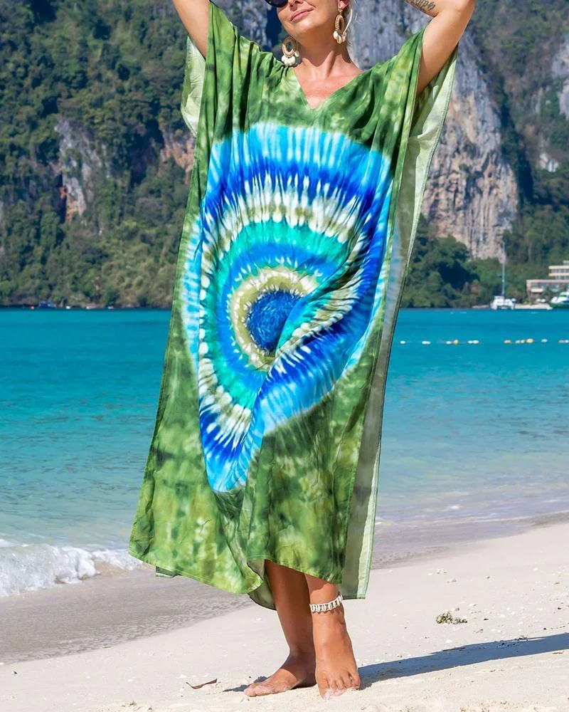Positioning Printing Holiday Beach Blouse
