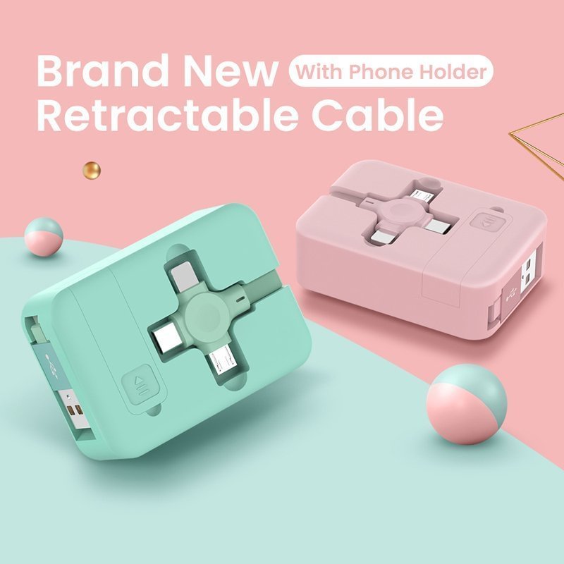 (2022 New Upgraded) 4 In 1 Retractable Charging Cable Roll