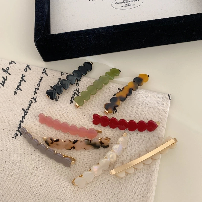 Women’s Elegant Lady Heart Shape Acetic Acid Sheets Hair Clip
