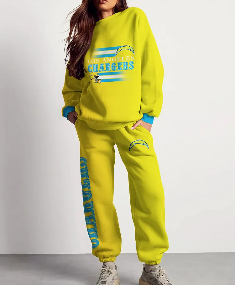 Los Angeles Chargers 3D sweatsuit and sweatpants 2 piece outfits