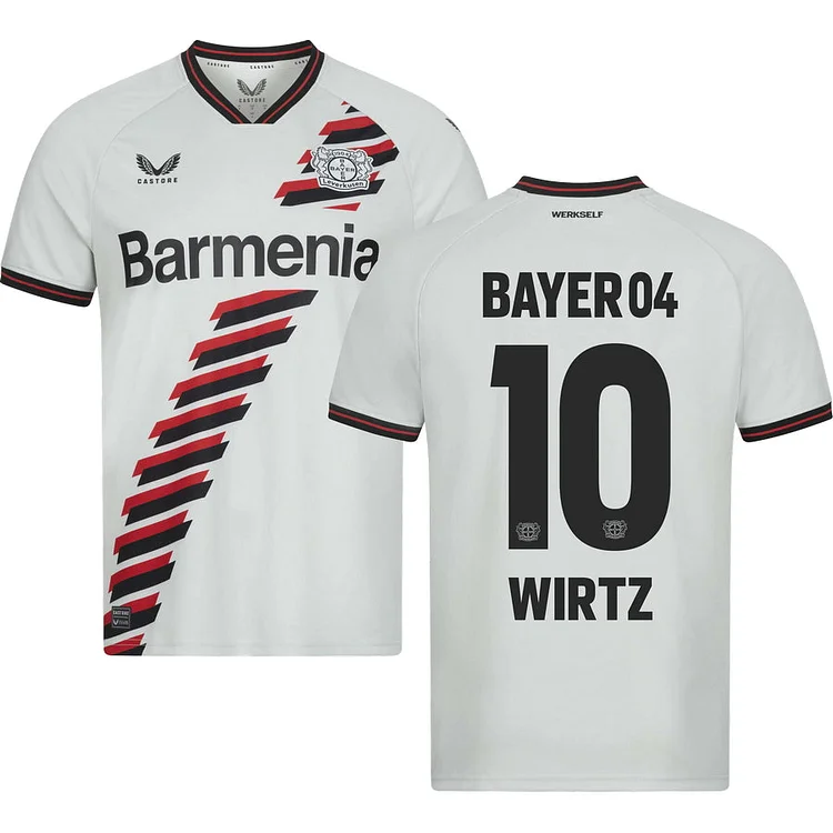 Bayer Leverkusen Florian Wirtz 10 Away Trikot 2023-2024