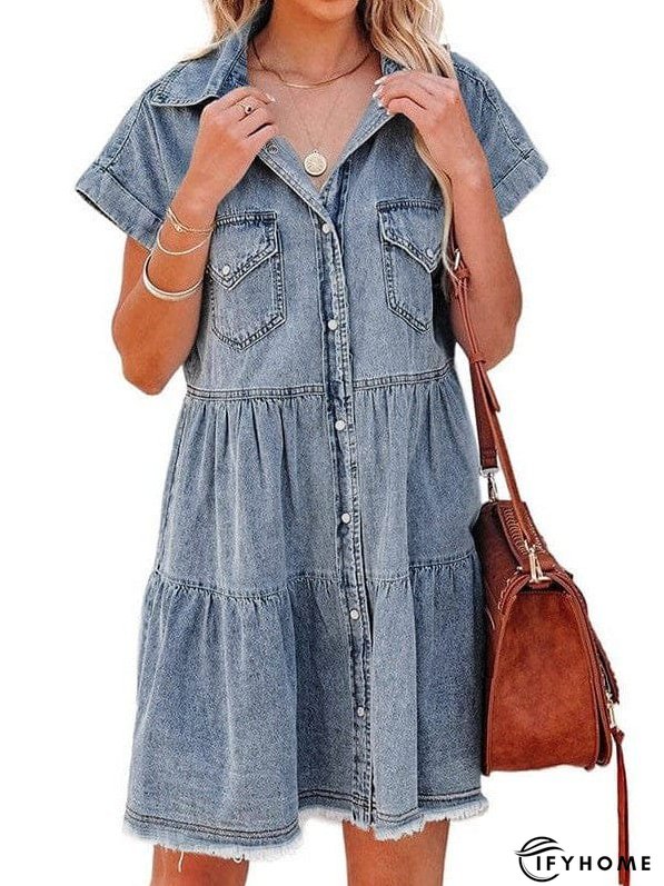 Pocket Denim Dress | IFYHOME