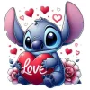 Love Stitch - 11CT Stamped Cross Stitch - 40*40cm - Disney