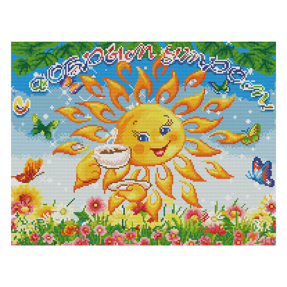 

Sun - 11CT Stamped Cross Stitch - 50*40CM, 501 Original
