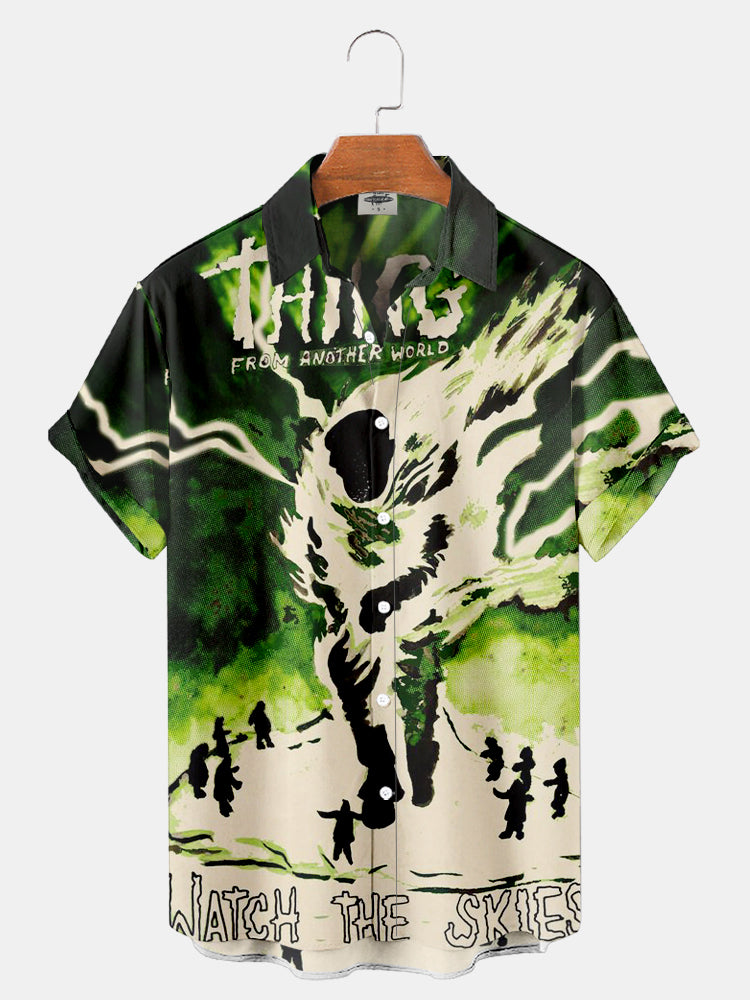 Men's classic monsters Printed Shirt PLUSCLOTHESMAN