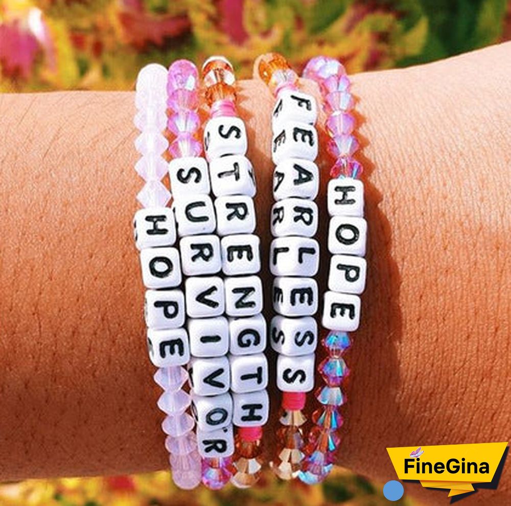 Personalized Saying Alphabet Bead Word Kandi Bracelets