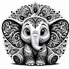 Silhouette Dumbo-11CT Stamped Cross Stitch 40*40cm/15.75*15.75in tapestrymarket