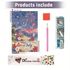 Diamond Painting -DIY Round Drill Independence Day Happy Fireworks(60*40CM)